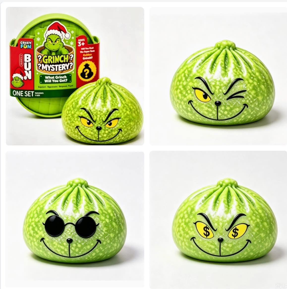 GRINCH-THEMED MYSTERY DUMPLING SQUISHY IN A STEAMER