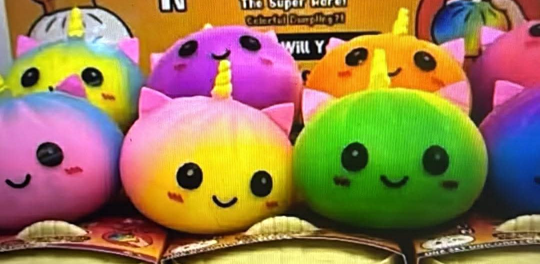 RAINBOW AND UNICORN DUMPLINGS IN THEIR STEAMER - THESE ARE GREAT COLORS!!!